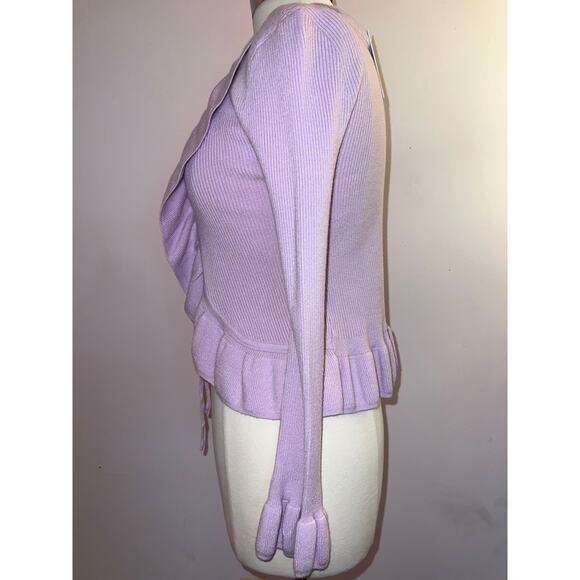 Pink Rose Women's Open Cardigan Sweater Lilac Small NWT - Picture 2 of 5